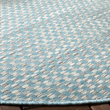 Safavieh Courtyard 5'-3" x 5'-3" Rug in Light Blue / Light Grey