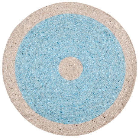 Safavieh Braided 5'-0" x 5'-0" Rug in Blue / Beige