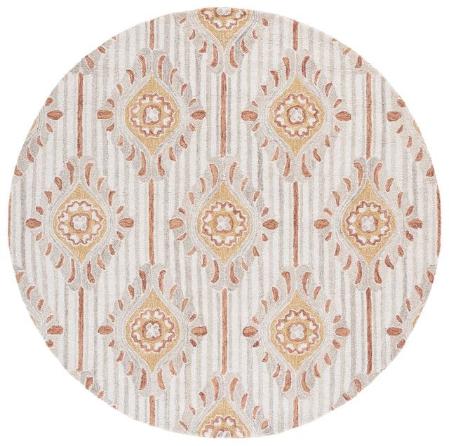 Safavieh Pine 6'-0" x 6'-0" Rug in Beige / Gold