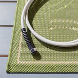 Safavieh Courtyard 4'-0" x 5'-7" Rug in Olive / Natural