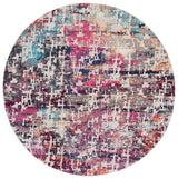 Safavieh Madison 6'-7" x 6'-7" Rug in Red / Light Blue