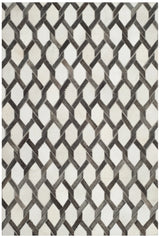 Safavieh Studio Leather 3'-0" x 5'-0" Rug in Ivory / Grey