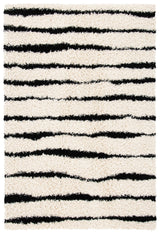 Safavieh Venus Shag 600 4'-0" x 6'-0" Rug in Ivory / Black