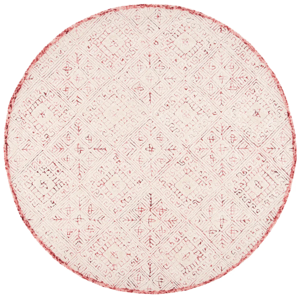 Safavieh Glamour 6'-0" x 6'-0" Rug in Pink / Ivory