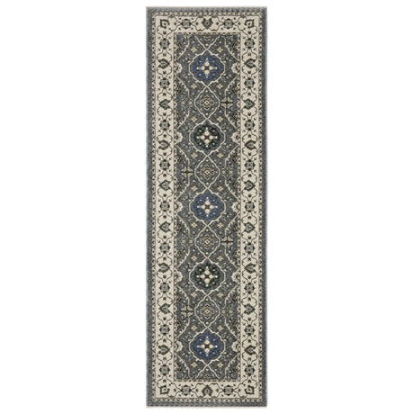Oriental Weavers Sphinx HASTINGS HA07H Blue Floral Rugs - runner