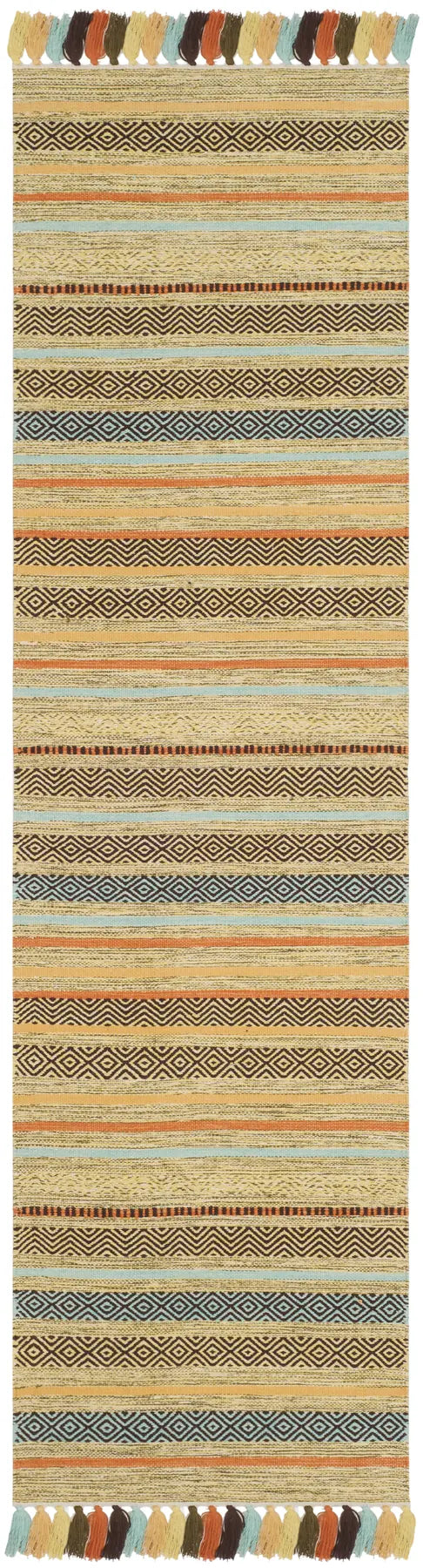 Safavieh Montauk 2'-3" x 8'-0" Rug in Green / Multi