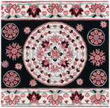 Safavieh Bellagio 5'-0" x 5'-0" Rug in Black / Ivory