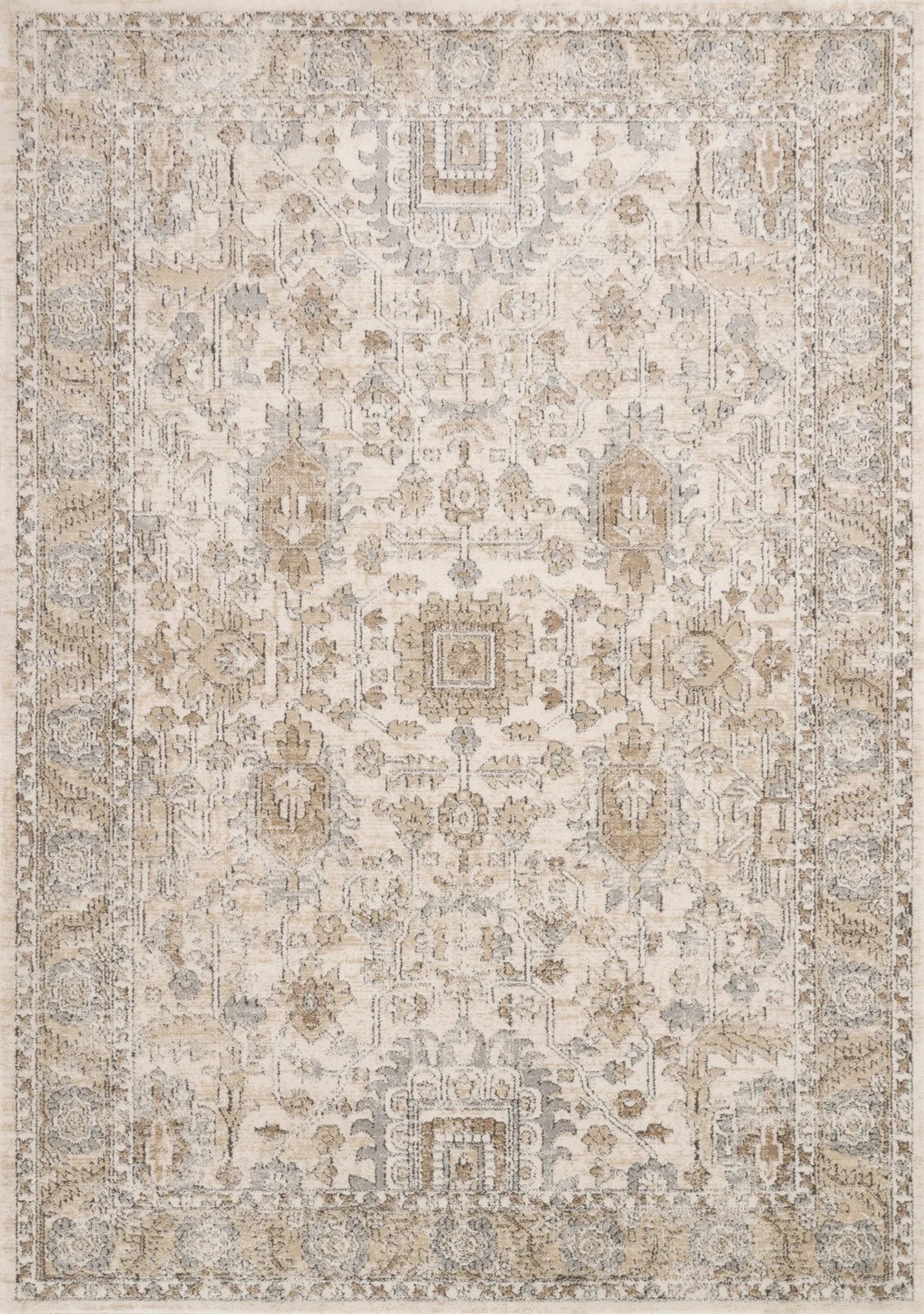 Loloi Teagan Tea-03 Ivory/Sand Rugs - main flat