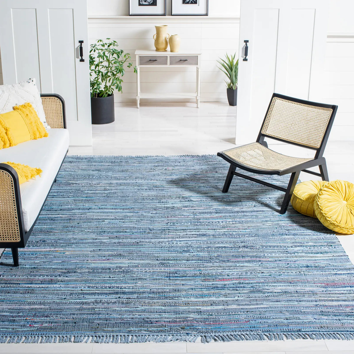 Safavieh Rag Rug 10'-0" x 14'-0" Rug in Blue / Multi