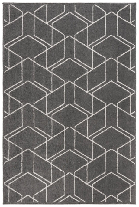 Safavieh Pyramid 4'-5" x 6'-5" Rug in Grey / Ivory