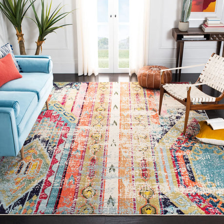 Safavieh Madison 10'-0" x 14'-0" Rug in Blue / Orange