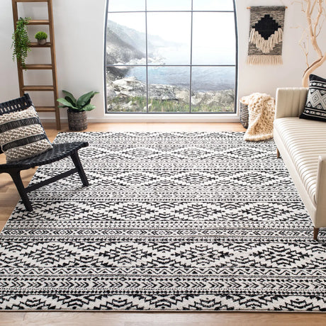 Safavieh Tulum 10'-0" x 13'-0" Rug in Ivory / Black