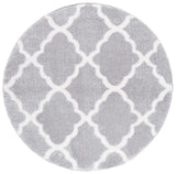 Safavieh Tahoe Shag 6'-7" x 6'-7" Rug in Light Grey / White