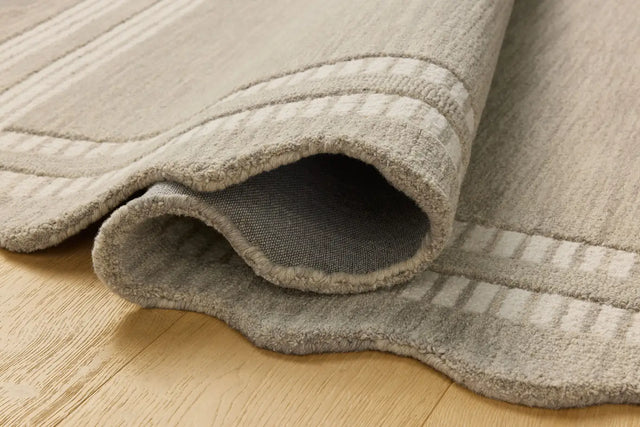 Chris Loves Julia x Loloi Scottie SCO-01 Fog / Ivory Rug - pile height