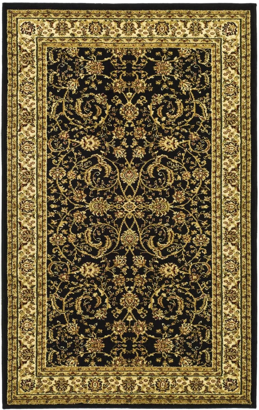 Safavieh Lyndhurst 3'-3" x 5'-3" Rug in Black / Ivory