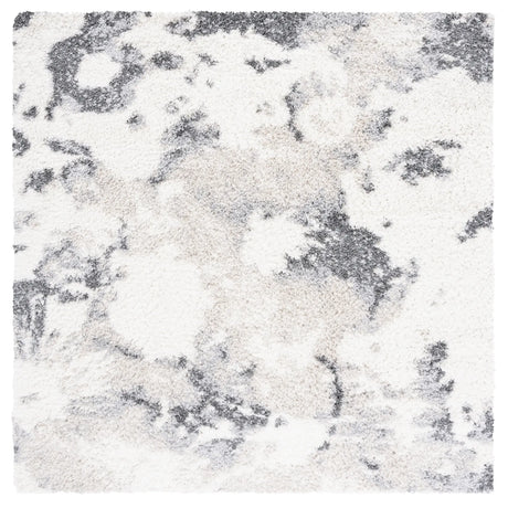 Safavieh Berber Shag 6'-7" x 6'-7" Rug in Grey / Ivory