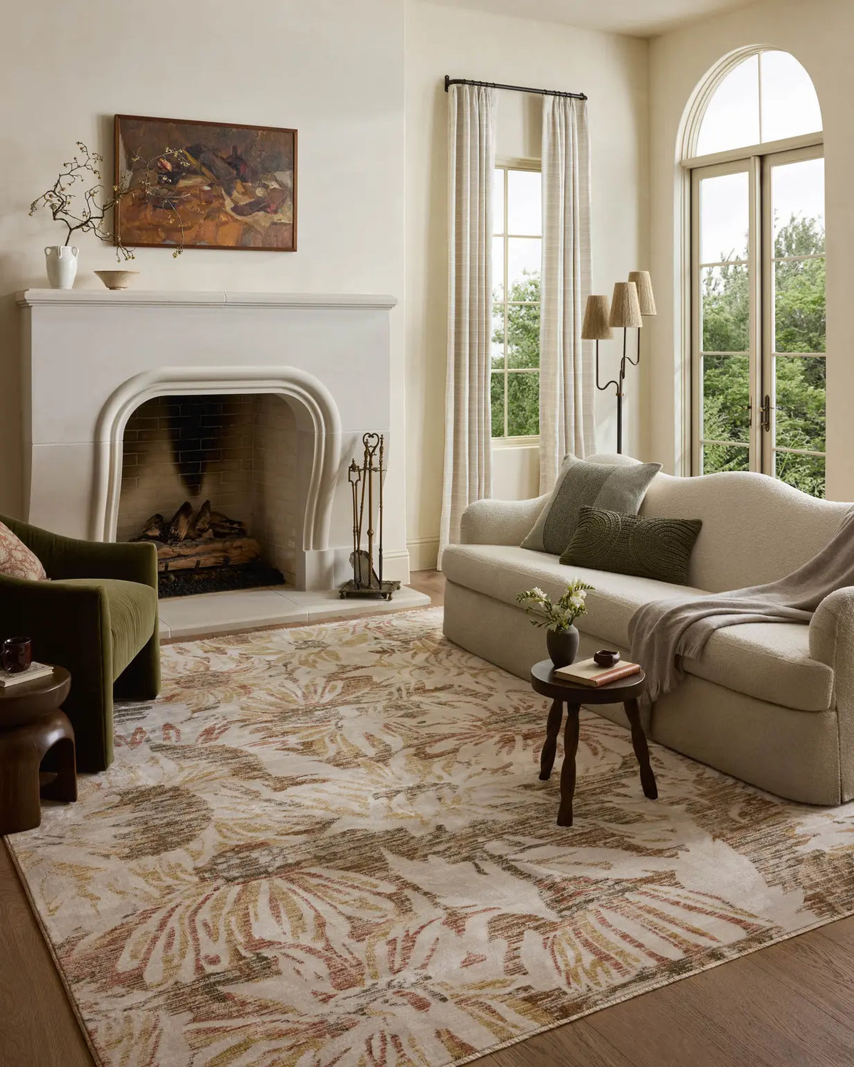 Loloi Eileen ELE-04 Transitional Power Loomed Natural, Spice Rug - room scene 3