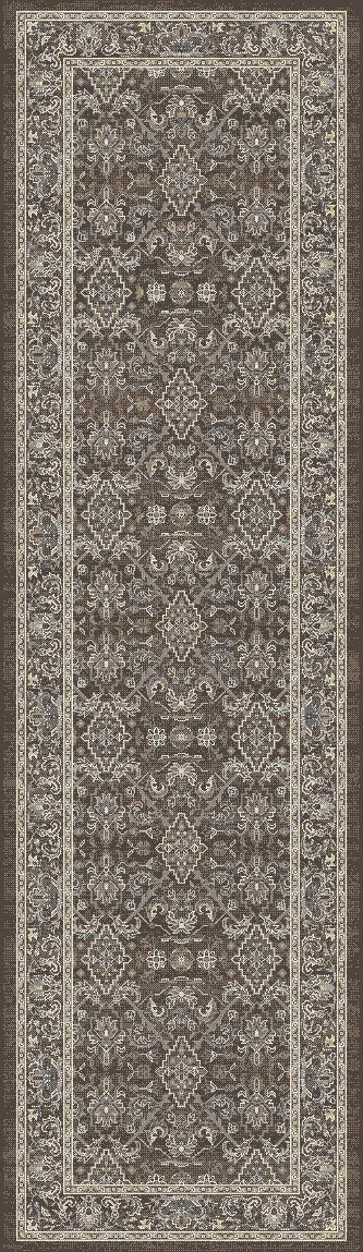 Dynamic Rugs Ancient Garden 57276 Dark Brown/Beige/Blue Rug - Runner 2