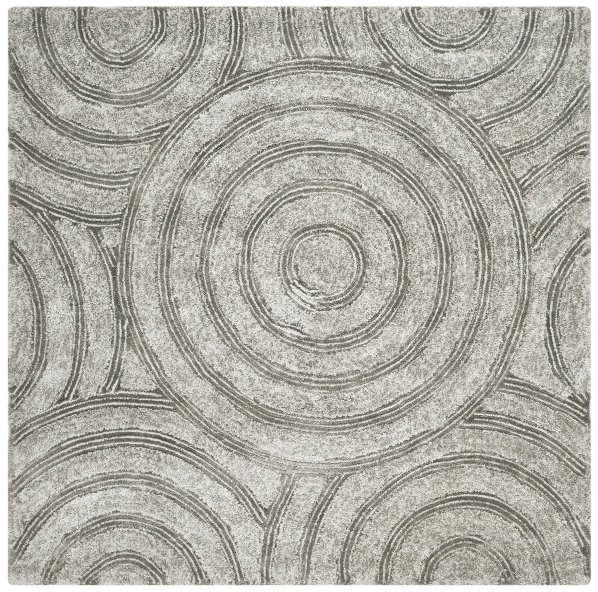 Safavieh South Beach Shag 6'-0" x 6'-0" Rug in Silver