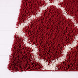 Safavieh Sgd-Dallas Shag 4'-0" x 6'-0" Rug in Red / Ivory