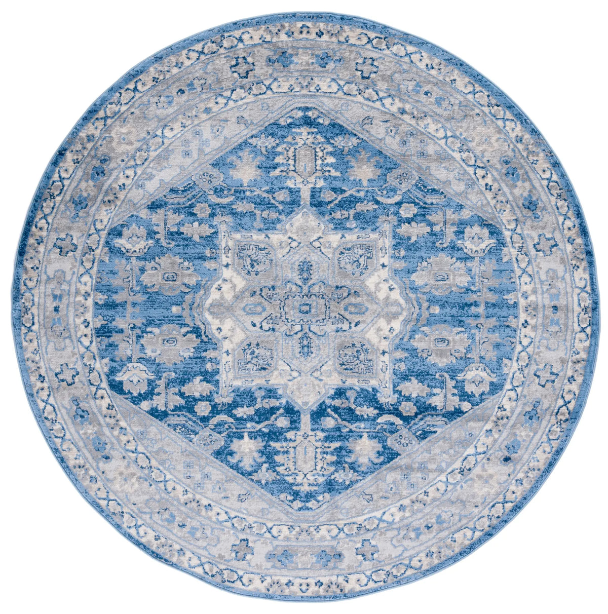 Safavieh Brentwood 6'-7" x 6'-7" Rug in Blue / Grey