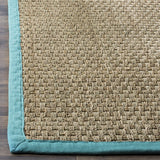 Safavieh Natural Fiber 4'-0" x 6'-0" Rug in Natural / Teal