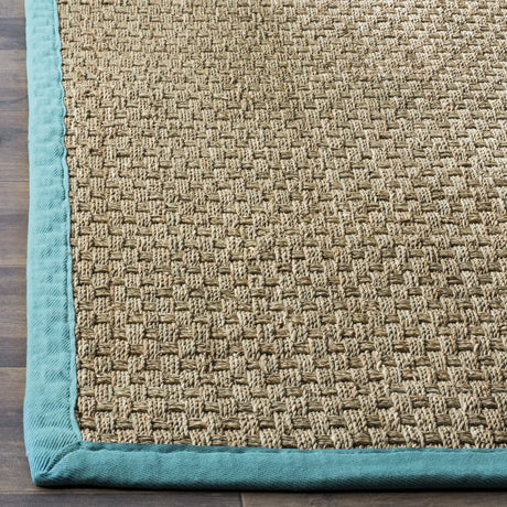 Safavieh Natural Fiber 4'-0" x 6'-0" Rug in Natural / Teal