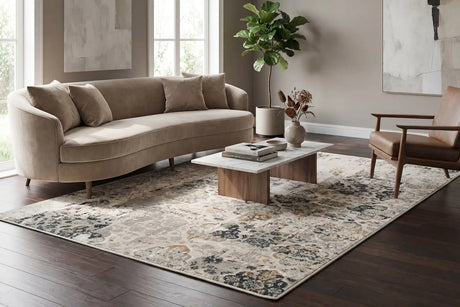 Dynamic Rugs Quartz 27077 Ivory/Grey Rugs - Room