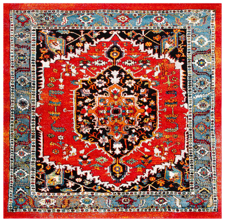 Safavieh Vintage Hamadan 6'-7" x 6'-7" Rug in Red / Blue