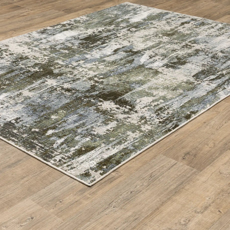 Oriental Weavers Sphinx Caravan 2060F Green/ Blue Rugs - angle detail
