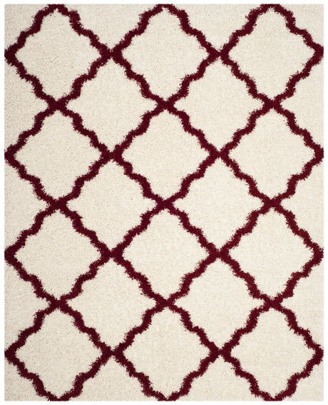 Safavieh Sgd-Dallas Shag 10'-0" x 14'-0" Rug in Ivory / Red