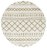 Safavieh Arizona Shag 5'-1" x 5'-1" Rug in Ivory / Green
