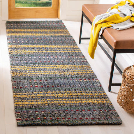Safavieh Natural Fiber 2'-6" x 8'-0" Rug in Blue / Gold