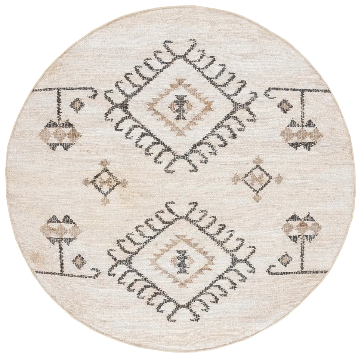 Safavieh Kilim 5'-0" x 5'-0" Rug in Ivory / Black