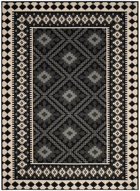 Safavieh Veranda 10'-0" x 14'-0" Rug in Black / Creme