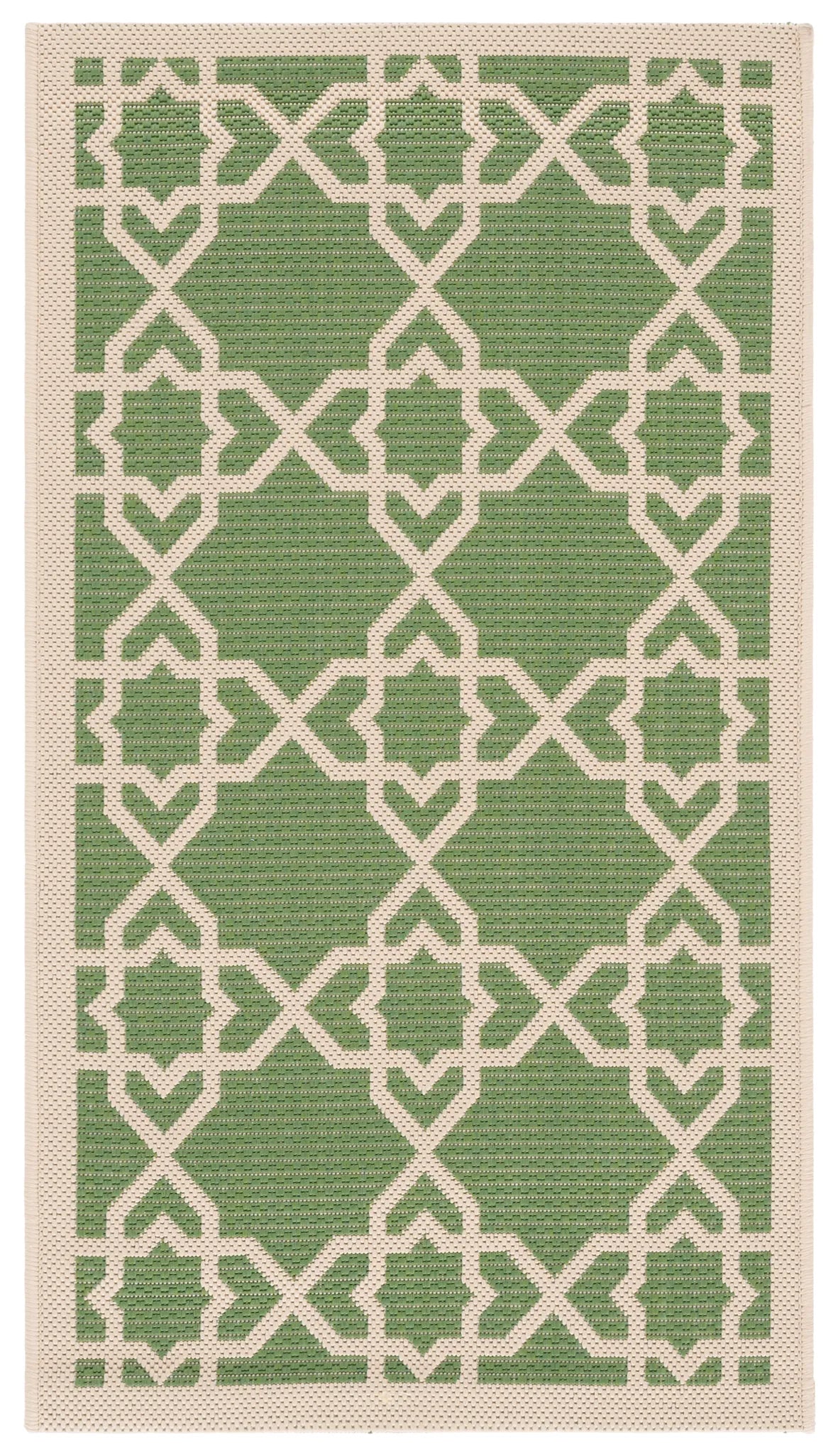 Safavieh Courtyard 2'-0" x 3'-7" Rug in Green / Beige