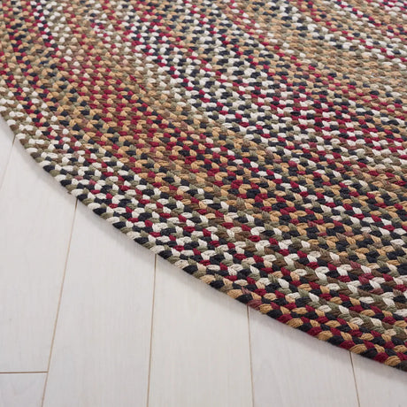 Safavieh Braided 5'-0" x 8'-0" Rug in Ivory / Black