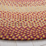 Safavieh Braided 5'-0" x 5'-0" Rug in Yellow / Red