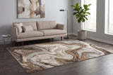 Dynamic Rugs Eclipse 63436 Power Loomed Modern Cream/Mocha Rug - Room