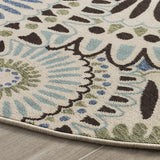 Safavieh Veranda 5'-3" x 5'-3" Rug in Cream / Blue
