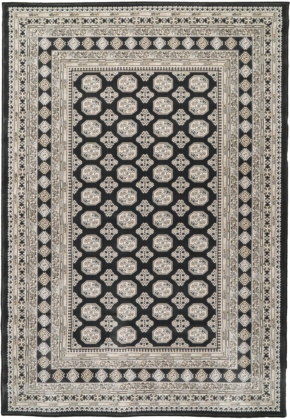Dynamic Rugs Ancient Garden 57102 Charcoal / Silver Rugs - Rectangular