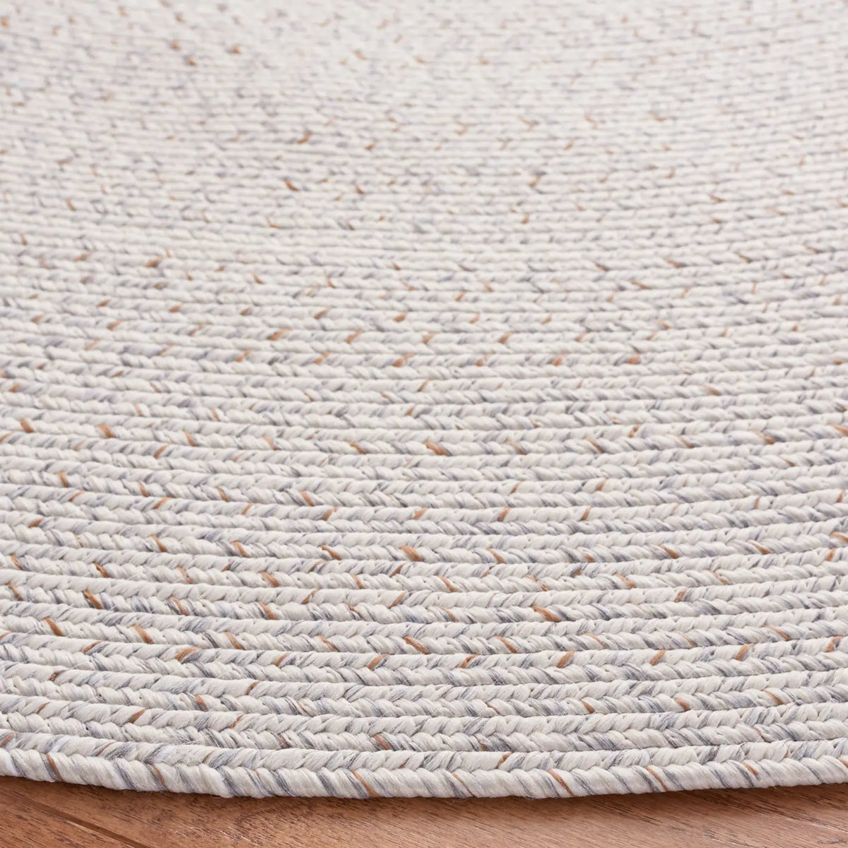 Safavieh Braided 5'-0" x 5'-0" Rug in Ivory / Light Grey