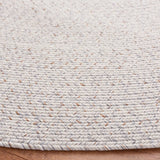 Safavieh Braided 5'-0" x 5'-0" Rug in Ivory / Light Grey