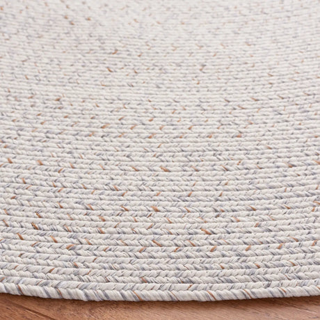 Safavieh Braided 5'-0" x 5'-0" Rug in Ivory / Light Grey