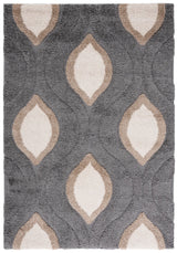 Safavieh Florida Shag 5'-3" x 7'-6" Rug in Grey / Ivory