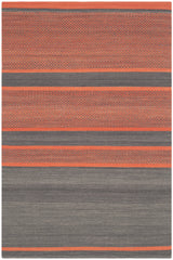 Safavieh Kilim 4'-0" x 6'-0" Rug in Dark Grey / Orange