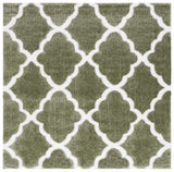 Safavieh Tahoe Shag 6'-7" x 6'-7" Rug in Sage / White