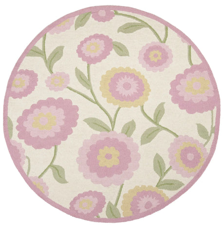 Safavieh Safavieh Kids 6'-0" x 6'-0" Rug in Ivory / Pink