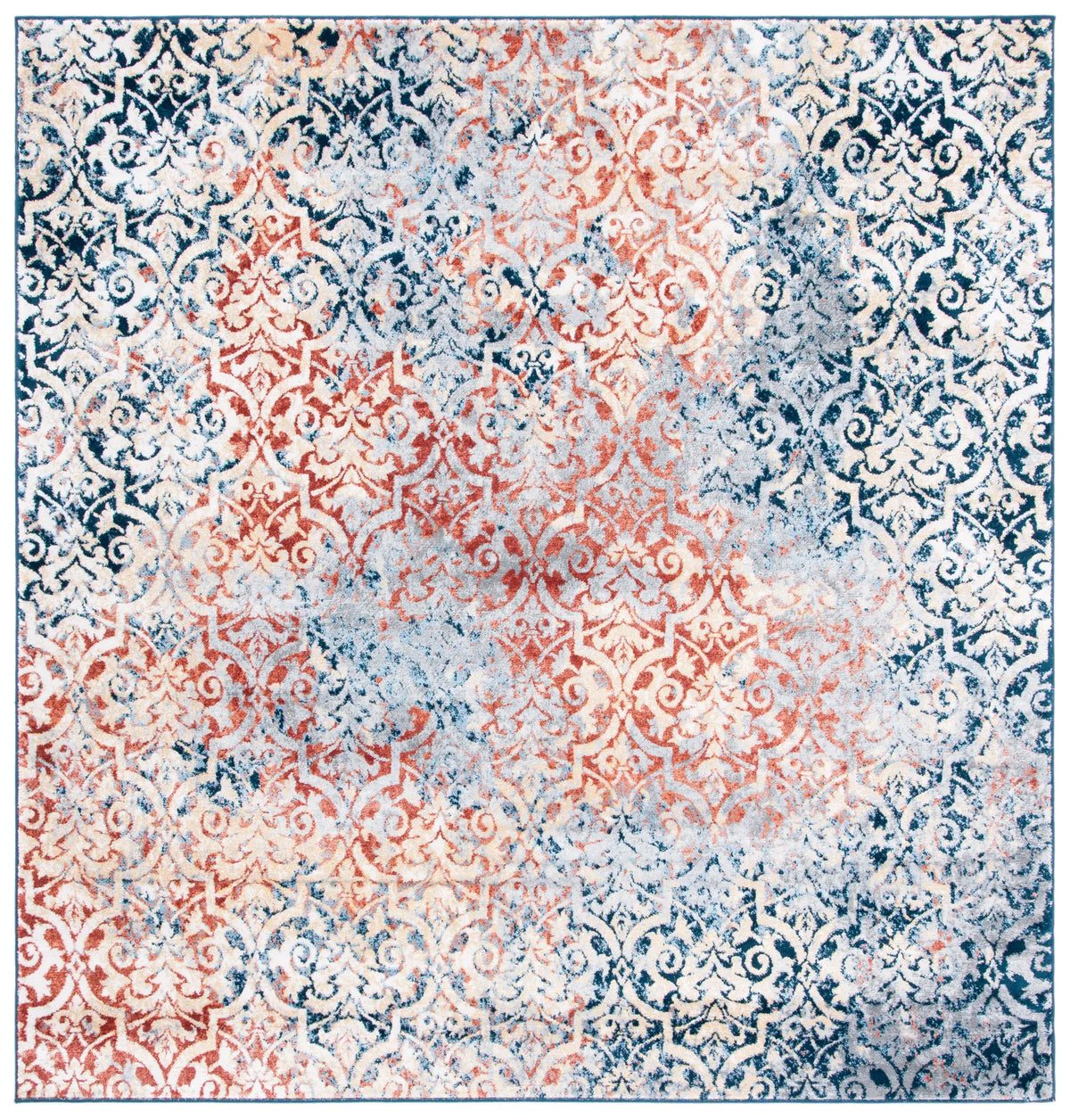 Safavieh Lagoon 6'-7" x 6'-7" Rug in Navy / Brown