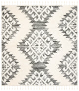 Safavieh Moroccan Tassel Shag 6'-7" x 6'-7" Rug in Ivory / Grey